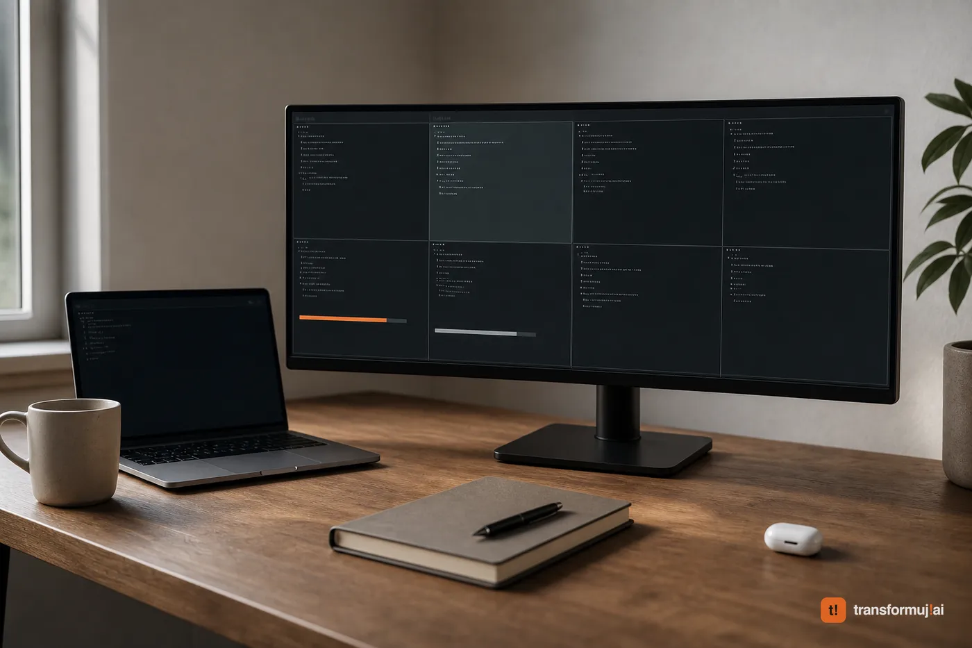 Several tasks running in parallel side by side