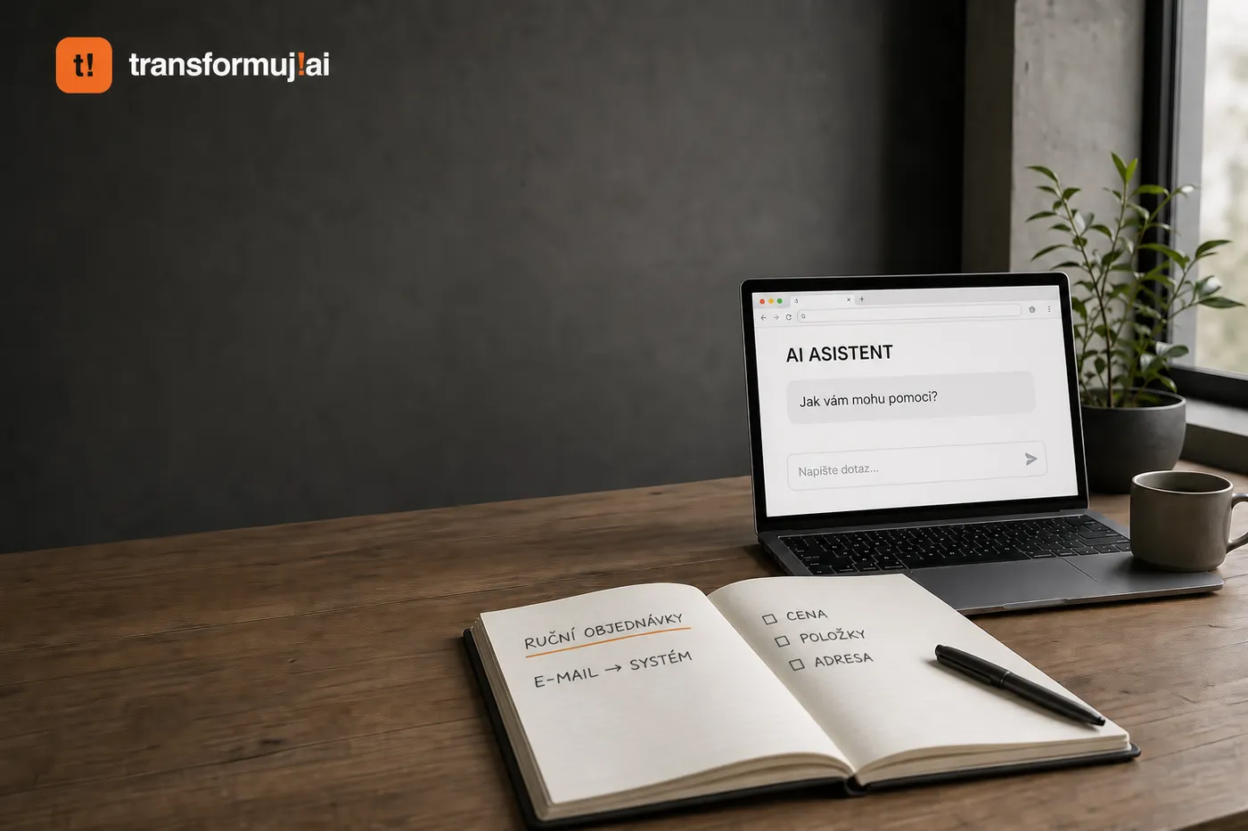 AI asistent, který přebírá ruční zpracování objednávek z e-mailu