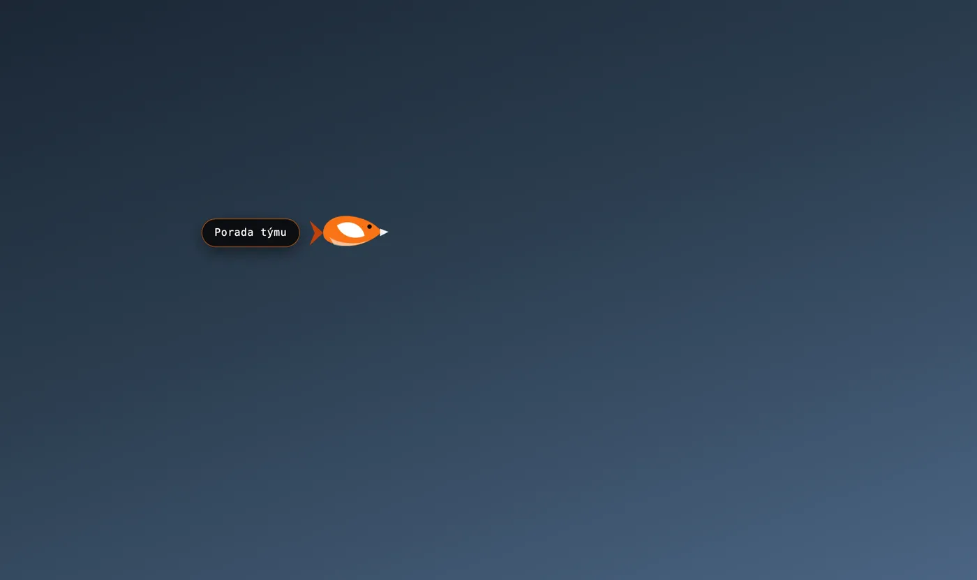 The mascot that flies across the screen before a meeting