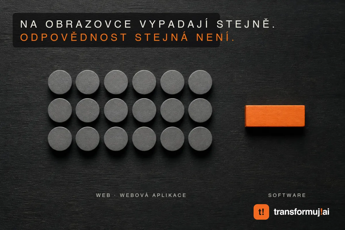 Web a desktopová aplikace vypadají navenek stejně, při chybě se chovají jinak